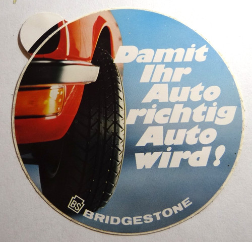Werbe aufkleber bridgestone - werbe-aufkleber,