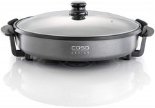 Caso 1491 Profi Partypfanne 1500 Watt Glasdeckel 42cm Durchmesser Grau-Schwarz
