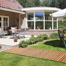 Hölzerner Gartenweg Roll-up-Pflastersteine ​​Boardwalk für