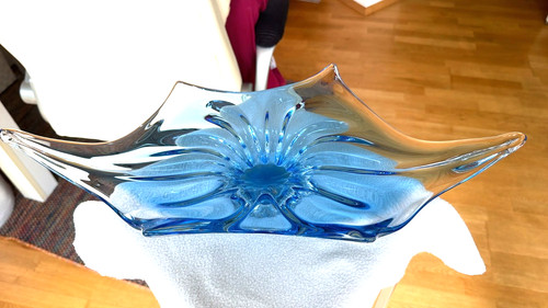 Xxl große schwere glas schale - große,