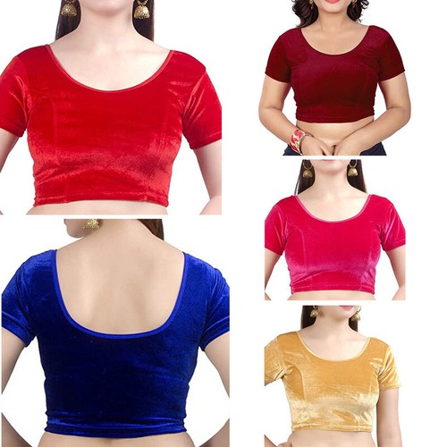 Damen samt sari bluse - damen,