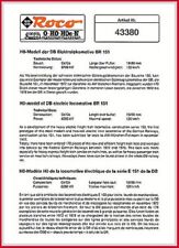 Roco H0 Betriebsanleitung für