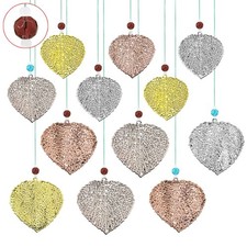 GOLDEROC 12 Stück Fensterdeko Hängend Modern, Blatt-Anhänger Deko Aus Metall, Kr