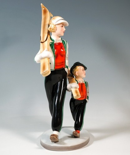 Goldscheider art deco figur - ,