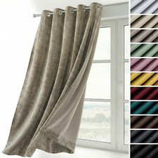 Samt Vorhang Ösen Gardine