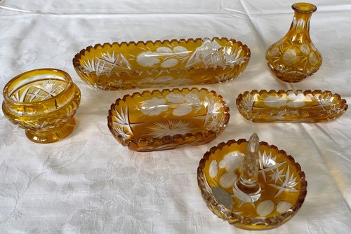 Vintage bleikristall garnitur - vintage,