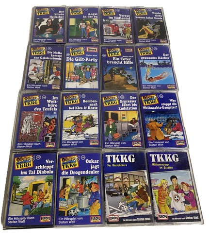 16x tkkg kassetten - tkkg, sammlung