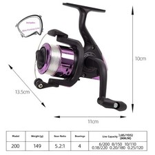 Kleine drehbare Angelrolle