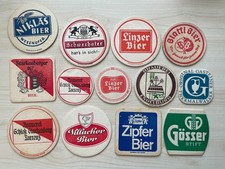13 alte Bierdeckel Österreich, mit Gasteiner, 6x mit Impr. WILDON+Buchscheider