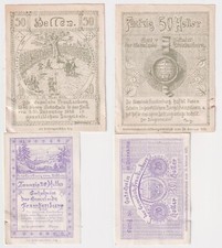 20 und 50 Heller Banknoten Notgeld Gemeinde Frankenburg 1920 (168516)