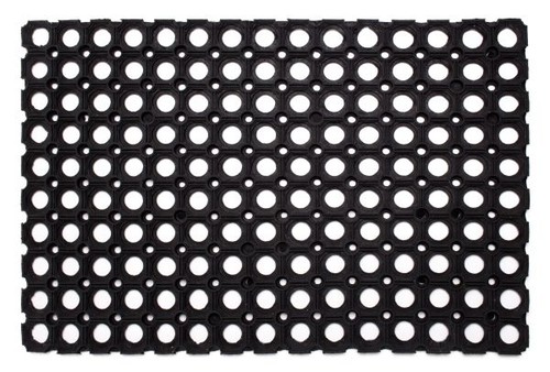 Ringgummimatte schwarz 60 x - , schwarz,