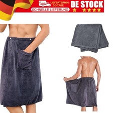 Saunahandtuch Saunakilt für Herren - Sauna Kilt für Männer aus Baumwolle- Grau