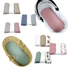 BabyLux Musselin Spannbettlaken Set – 3er Pack für Kinderwagen, Babybett & Wiege