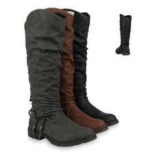 Damen Stiefel Bikerstiefel