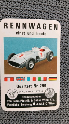 Rennwagen einst und - , jetzt