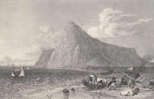 Stahlstich gibraltar aus - stahlstich:, gibraltar.