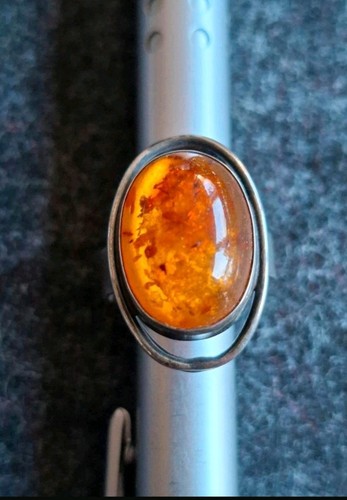 Bernstein ring 835er silber - bernstein,