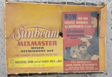 50er Jahre Vintage Sunbeam Mixmaster Mixer Aufsatz Set - Originalverpackt!!