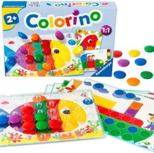 Kinderspiele Colorino - Kinderspiel zum Farbenlernen, Mosaik Steckspiel, Spielze
