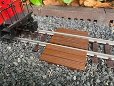 Bahnübergang Gleisübergang Spur G LGB Holzoptik 3D-Druck abgeschrägt 8,5cm