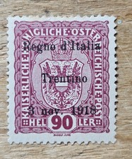ITALIENISCHE Briefmarke Trentino - alte Briefmarke aus Österreich - überfüllt neu Nr. 14