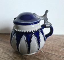 Jugendstil Keramik Senftopf -