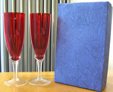 2x Vintage Bohemia Kristall