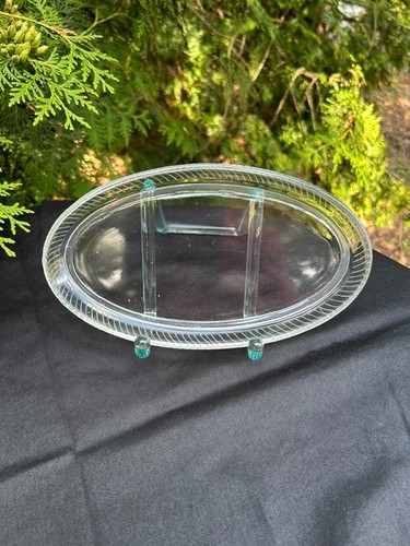 Ovale glasplatte servierschale - ovale,