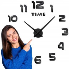 Große 3D Wanduhr Modern DIY