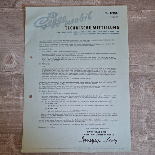 Original technische mitteilung - technische,