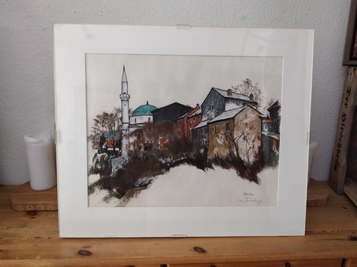 Gemälde mostar evtl koski - gemälde, evtl.