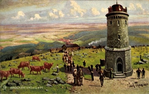 Brocken harz blick - ak,
