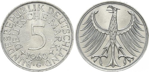 1960 silber kursmünze - dm,