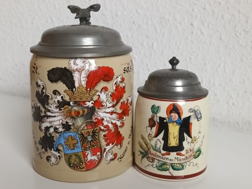 Zwei bierkrüge studentika - bierkrüge,