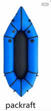 Packraft Rucksackboot,aufblasbar, blau, Gew. 3,0 Kg