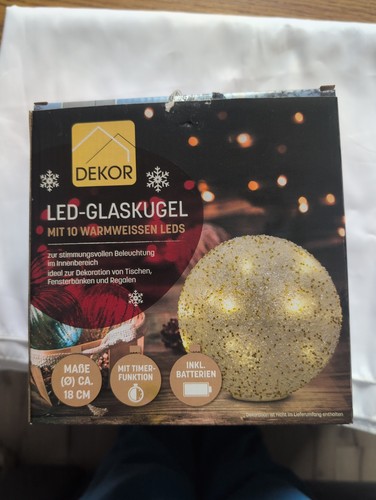 Dekor led glaskugel mit - mit, 10