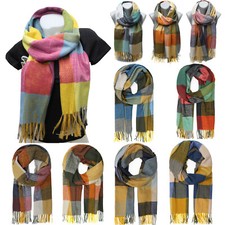 Gloop Damen Karierte Schal XXL