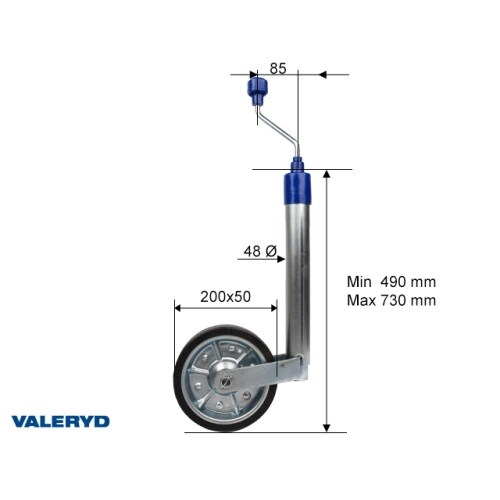 Valeryd stützrad ø48mm rund - valeryd,