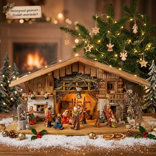Festliche weihnachtskrippe - festliche,