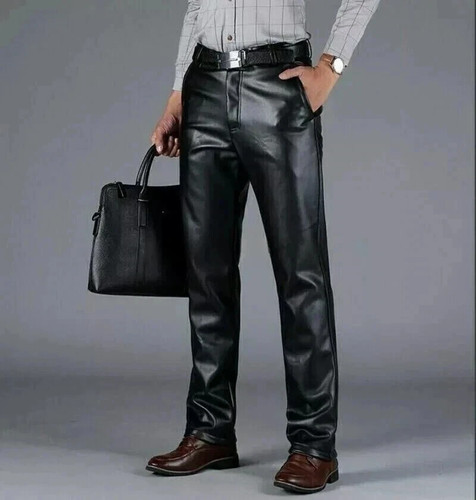 Neu herren schwarz leder hose - leder,