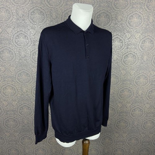 Men hessnatur sweater navy - sweater,