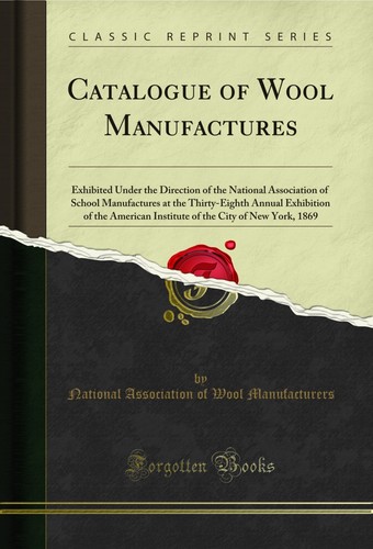 Catalogue wool manufactures - catalogue,