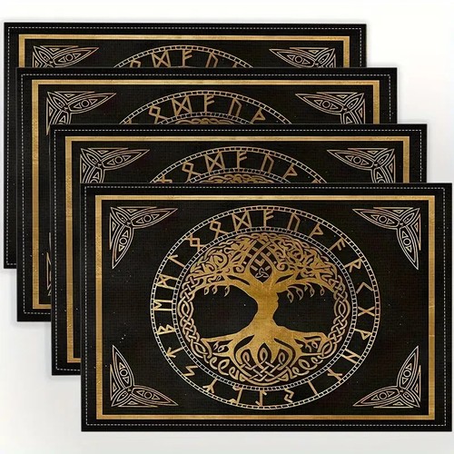 Yggdrasil lebensbaum runen - 4x,