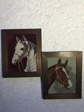 Vintage Pferde Stick Bilder gerahmt G6