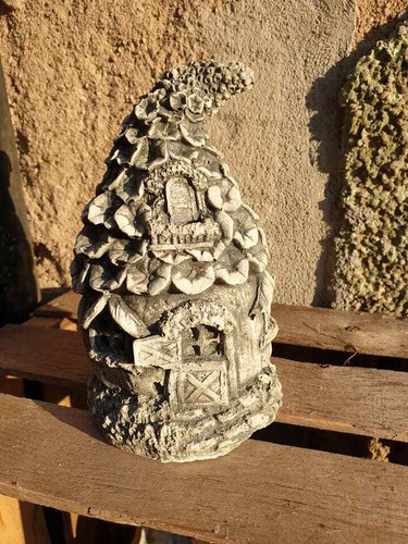 Elfenhaus feenhaus steinfigur - feenhaus,