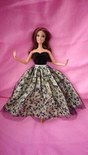 Barbie puppen kleid blumen - barbie,