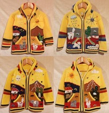 Kinder Strickjacke gelb bunt