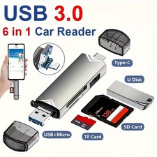 6-in-1 USB 3.0 Kartenleser Hub