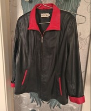 Lederjacke Cool & Calm rot