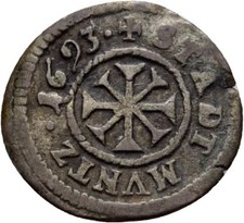 Nürnberg, Stadt 1 Kreuzer 1693 Silber 0,7 g   Original Münze #MLS104